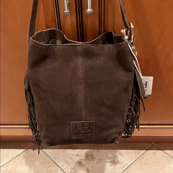Haute Hippie Dark Brown Suede Fringe Shoulder Bag - Picture 11 of 17